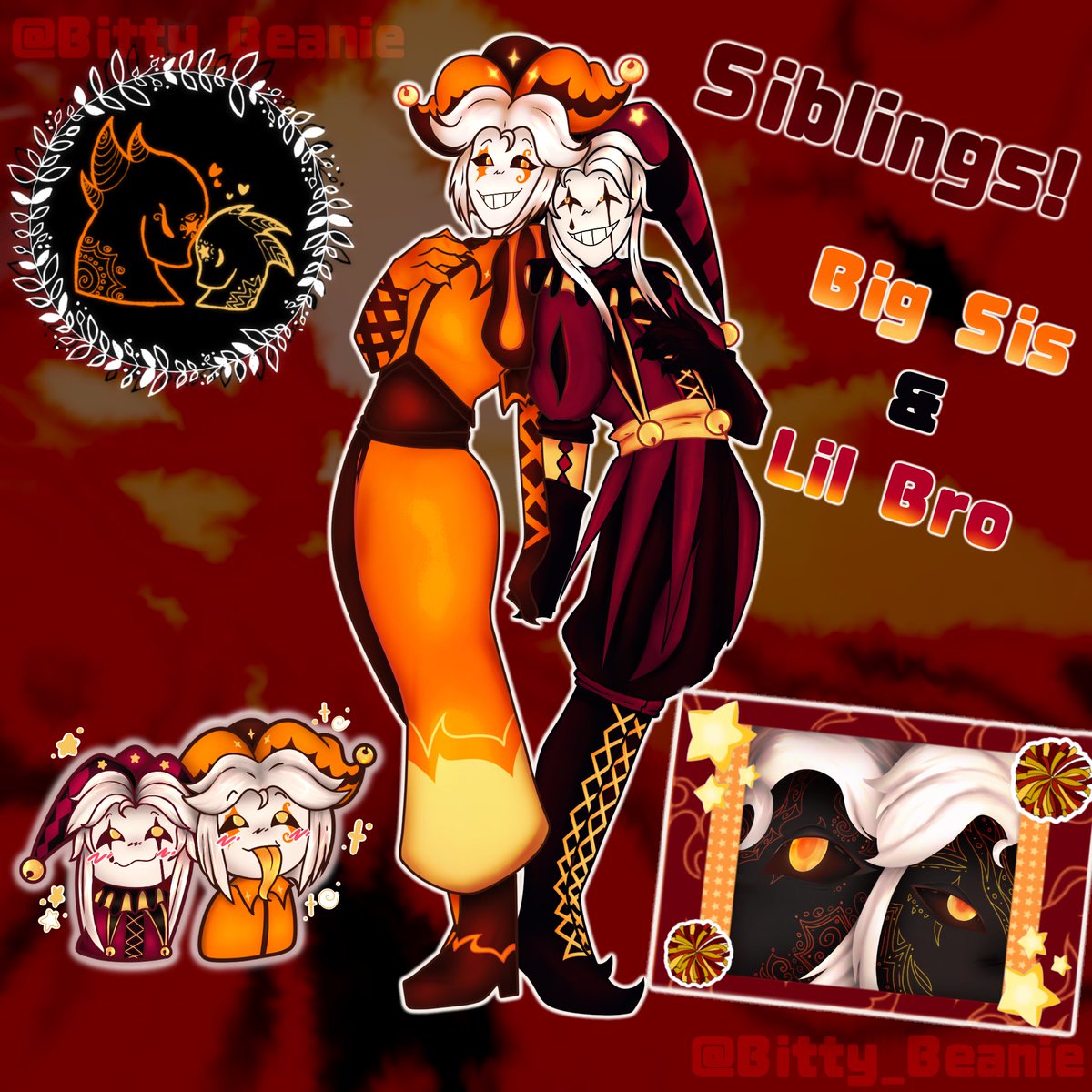 Bitty_Beanie's tweet photo. Stretches anyways The Freak Circus yeah? Here OC and new sibling. More soon awa.

#thefreakcircus #tfcoc https://t.co/vwRhtUKY33
