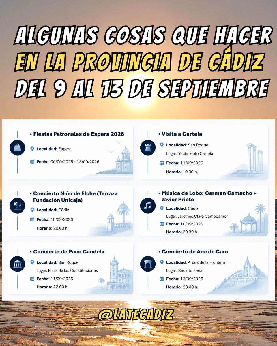 LateCadiz's tweet photo. Qué hacer este fin de semana en Cádiz https://t.co/N4WFoWX0ui