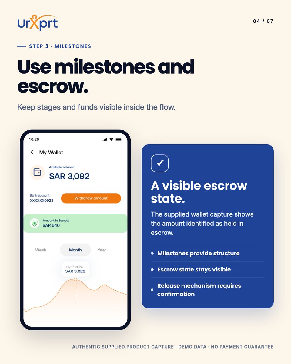 UrXprt's tweet photo. Use milestones and escrow.
Step 3: stages and funds handled in the flow. https://t.co/SEm7xsNXwy