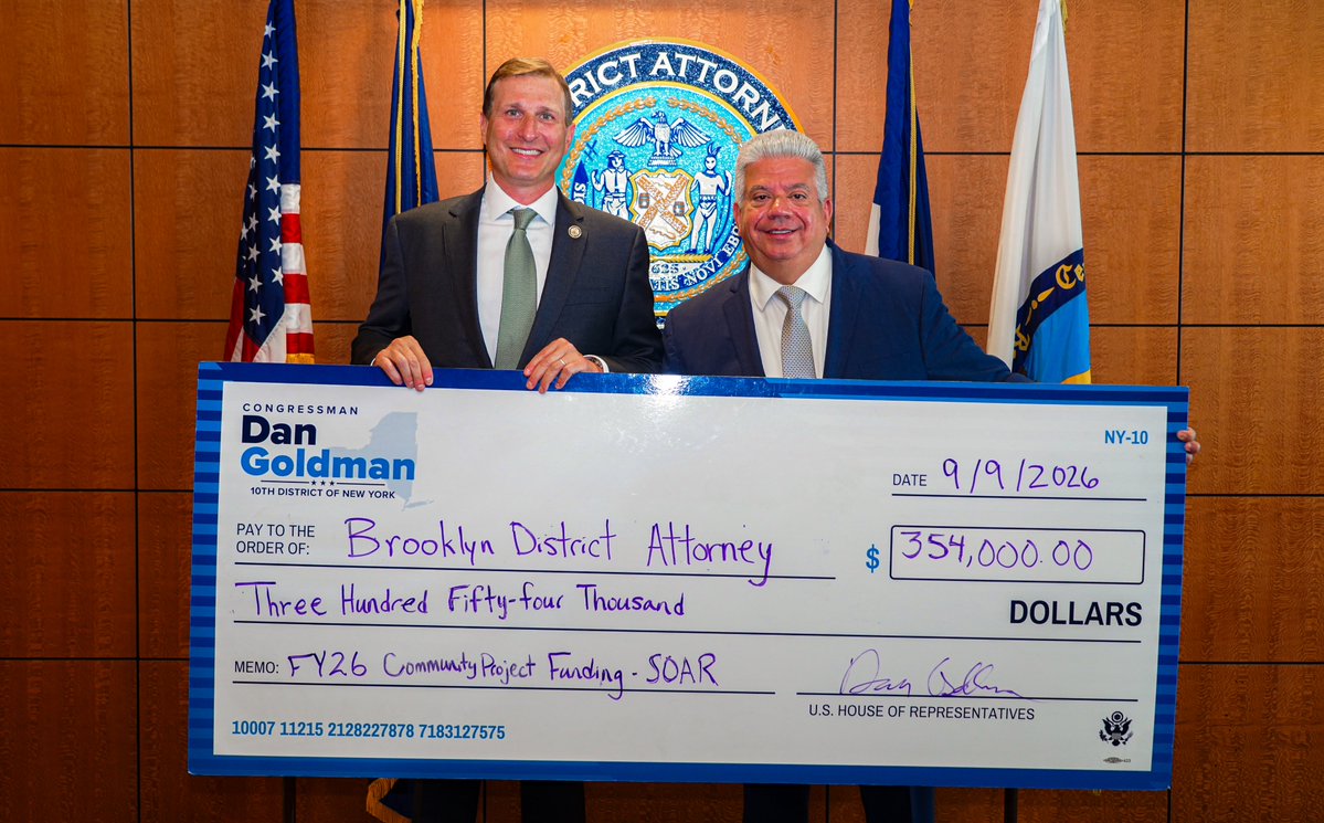 BrooklynDA's tweet photo. I am thankful to @RepDanGoldman for his advocacy and leadership in securing funds to expand our Victim Services Unit's response to assisting survivors navigate the aftermath of violence. https://t.co/QfnvAofXc2