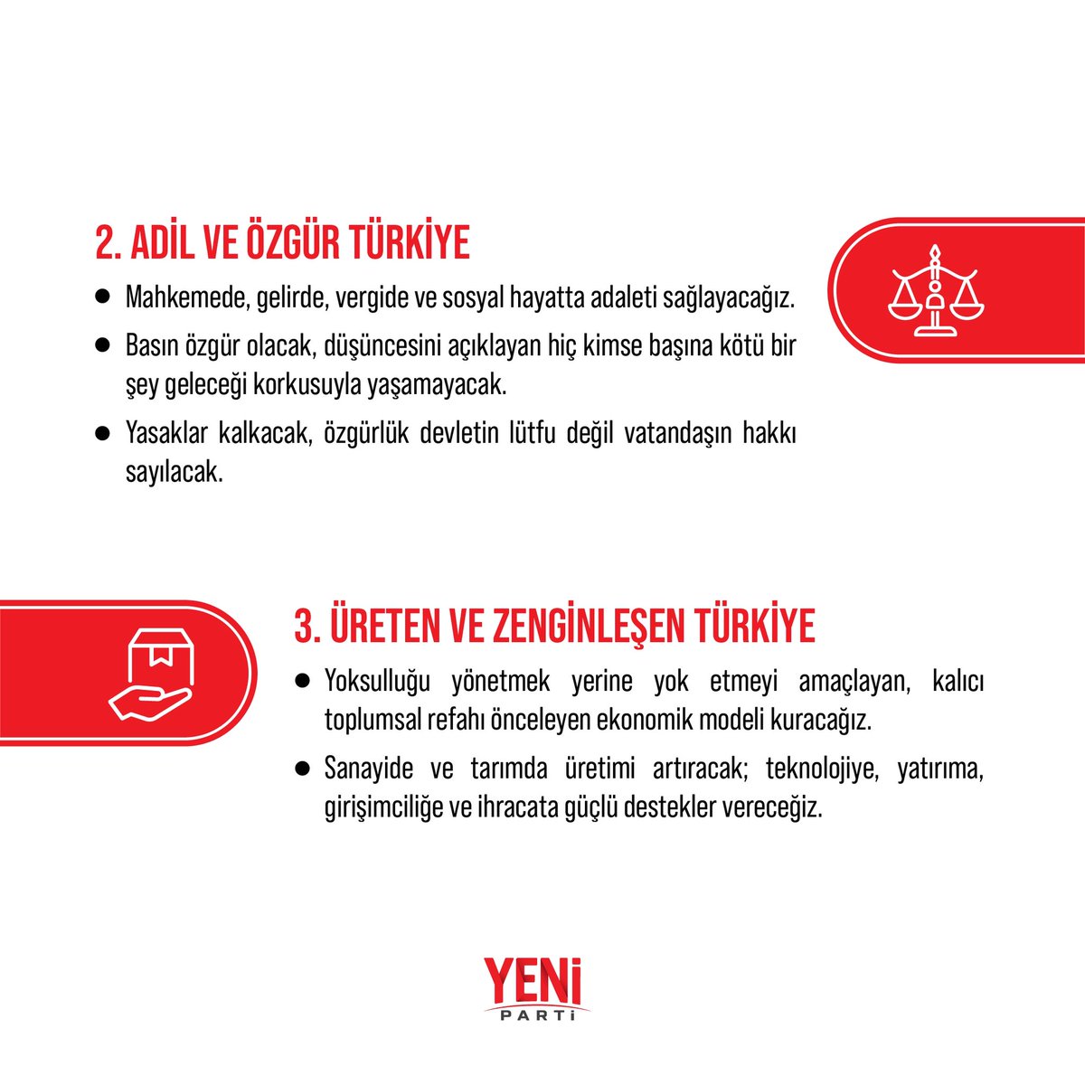 YENPartiYurtD's tweet photo. YENİ Partimizin Milletimize 7 Sözü! https://t.co/G9iXF4ALve