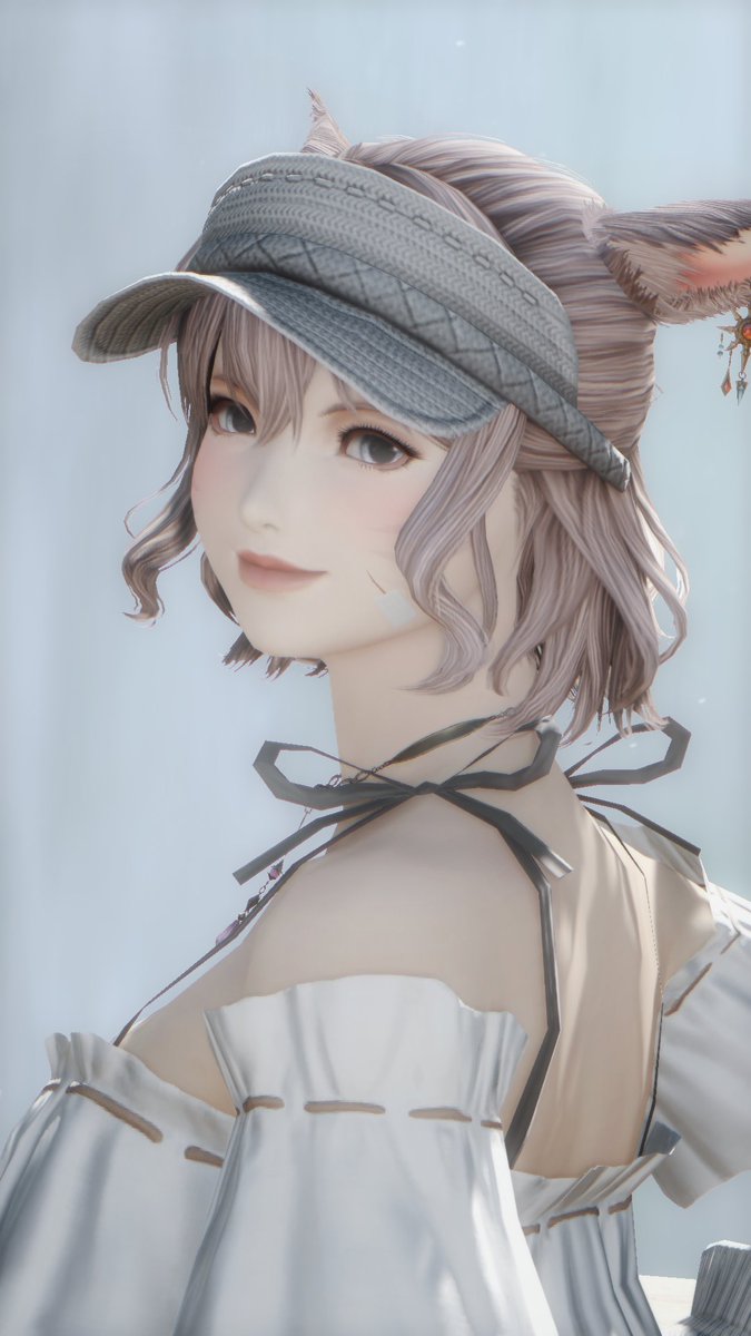 asi_ff14's tweet photo. [2:28] 님이 헤어카탈로그: 단발 반올림머리를 손에 넣었습니다.

모자 써도 안써도 귀여운 헤어...// 
뒷모습이 정말 귀여워요! https://t.co/oQ3pmuZeFe
