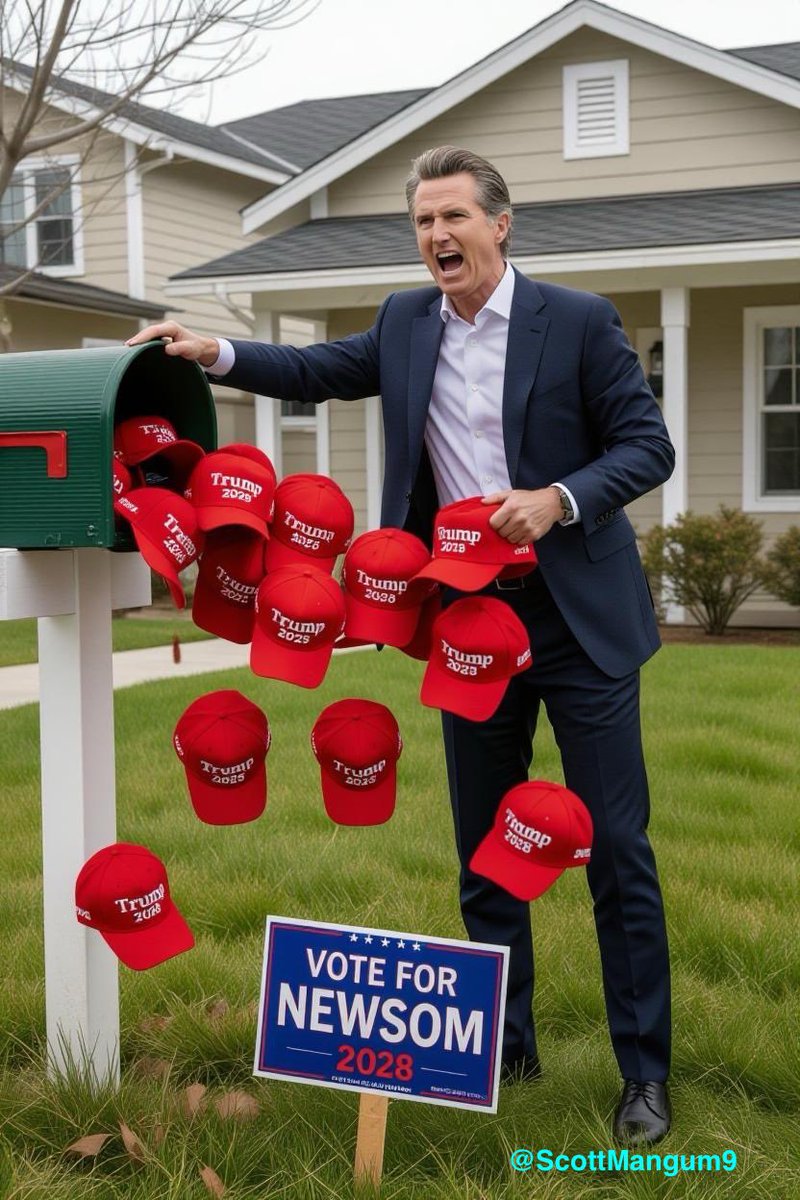ScottMangum9's tweet photo. @xAlphaWarriorx ๐ซก๐๐ฆ
I wonder if everyone is going to send #Newsome Trump Hats again ? https://t.co/LvAHomkemd