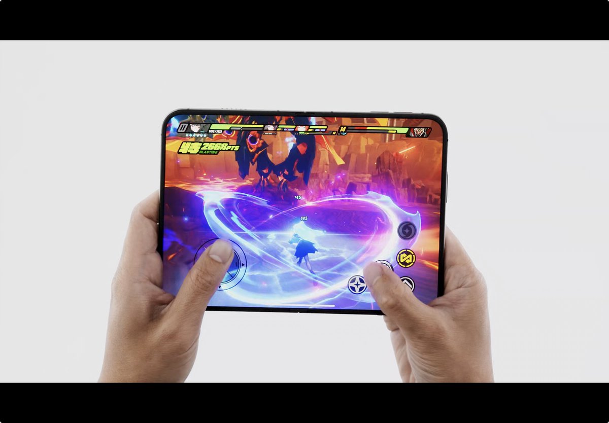 hyperPadApp's tweet photo. iPhone duo for gaming!!! #AppleEvent

Game devs on iPad will have unlimited possibilities when creating games.

And with Apple Pencil capabilities? Phenomenal. https://t.co/Ywly1APSR8