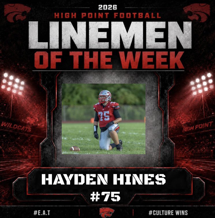 HPFootballNJ's tweet photo. WEEK 1 PLAYERS OF THE WEEK 🐾

After a 49 to 28 win over Kittatinny:

Defense: Kaleb DeFalco
Offense: Joey Elko
Linemen: Hayden Hines
Special Forces: Dom Parise

#HighPointTough #EAT https://t.co/paPbnFDA0C