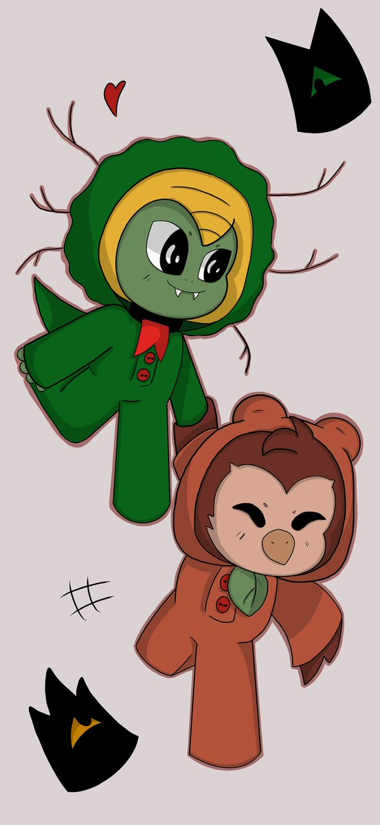 oc_blue_wolf's tweet photo. And of course, I couldn't forget about these two cuties! 💚💛

#CultOfTheLamb #CultOfTheLambFanart https://t.co/RprgcN8U5m