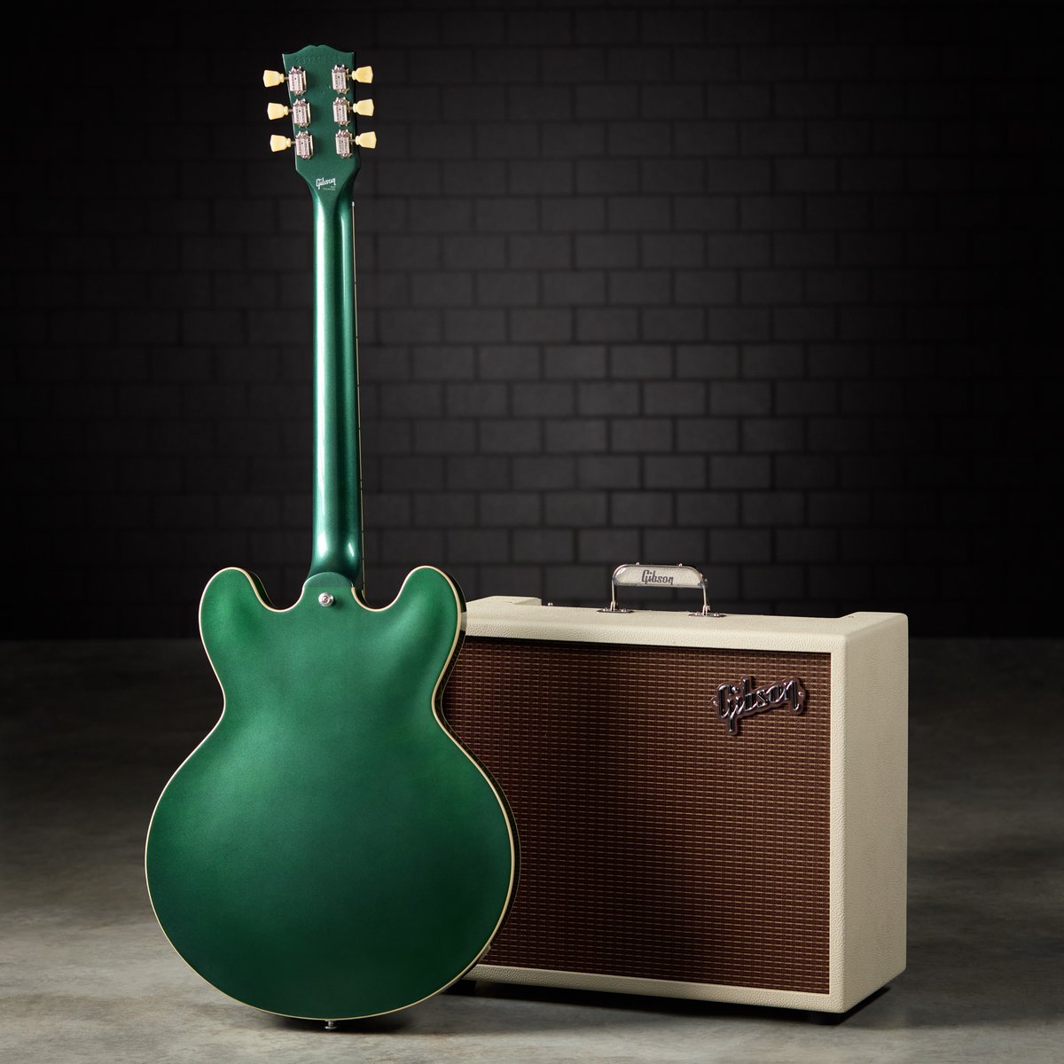 gibsonguitar's tweet photo. Gibson Mod™ Collection

Break the mold with our one-of-a-kind, customized guitars.

All Gibson guitars go through rigorous QC, but every once in a while, a guitar with outstanding playability and tone doesn't quite meet the strict cosmetic standards at our craftories.

As part of our ongoing commitment to sustainability, these instruments are sent to the Mod Collection team to use as a blank canvas—and let their imaginations run riot. With a fresh batch of Gibson Mod Collection guitars dropping every week, act fast to get your hands on these one-of-a-kind guitars with unique hardware and electronics customizations, and the wildest finishes in Music City.

Shop the Mod Collection: https://t.co/NpuozpHBOY

This Mod Collection 2024 ES-335 has a Bermuda Green finish. The modifications consist of the Mod Collection-exclusive custom finish with matching headstock, nickel hardware, Custombucker Alnico 2 pickups with nickel covers, an ABR-1 Tune-O-Matic™ bridge, black plastics, black Speed knobs, Gibson Deluxe tuners with vintage Keystone buttons, and hand-wired electronics with Orange Drop® capacitors. It weighs 8.2 pounds and comes with a hardshell case and two-year playability warranty.

#Gibson #ModCollection #TheOriginal