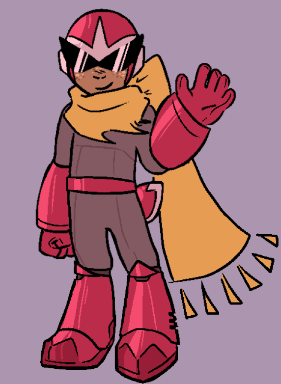 wanderrfawn's tweet photo. deer protoman because i said so <3 #megaman https://t.co/N73Q5fY0Zi