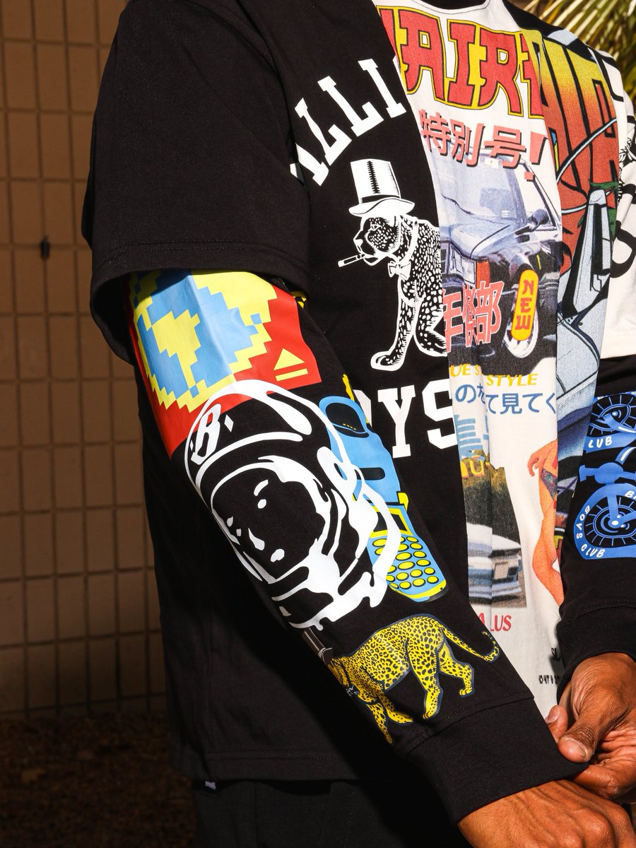 Karmaloop's tweet photo. More graphics. More BBC. 🚀

The Original Long Sleeve Shirt is available now at Karmaloop.🛒
https://t.co/PfC5F4qYom https://t.co/kCOBmpKWyk