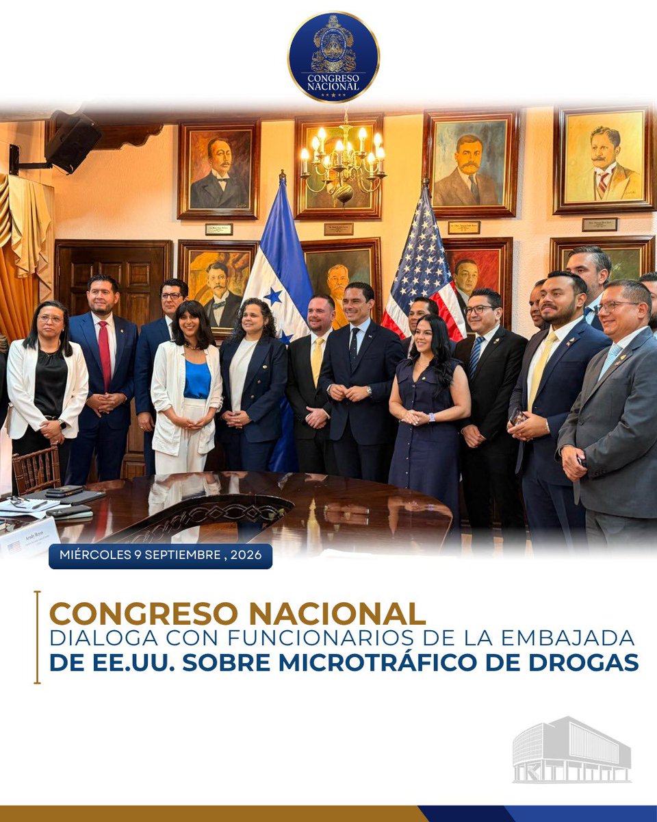 hn_congreso's tweet photo. 🇭🇳🤝🇺🇸 Honduras fortalece la cooperación en seguridad

Los presidentes de las comisiones de Defensa y Soberanía y Seguridad del Congreso Nacional, Kilvet Bertrand y Marcos Paz, sostuvieron una reunión de trabajo con representantes de la Embajada de Estados Unidos para abordar reformas y nuevas legislaciones contra el narcotráfico, el crimen organizado transnacional, el lavado de activos y las drogas sintéticas.