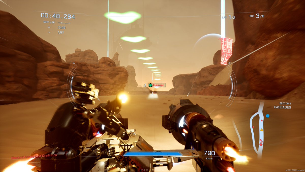 RadekDubisz's tweet photo. Fajna gierka, która z miejsca przykuła mój wzrok na PAX West - @AscentRivals. W założeniu pod racing with guns - chodzi o zajęcie pierwszego miejsca, ale można to osiągnąć skillem kierowcy albo strzelca. Do tego wszystko jest możliwe, bo na końcu wyścigu otwiera się ascention zone - arena, w której mamy praktycznie deathmatch. Całość turbo indycza - wyhaczyłem tę grę w ramach indie incubator, studio @GENUNGames tworzy paru gości z Seattle. Pograłem na evencie, dostałem dostęp do playtestów i wciągnęło mnie mocno. Warto obserwować i sprawdzić - tutaj: https://t.co/RWJi1JKGgh