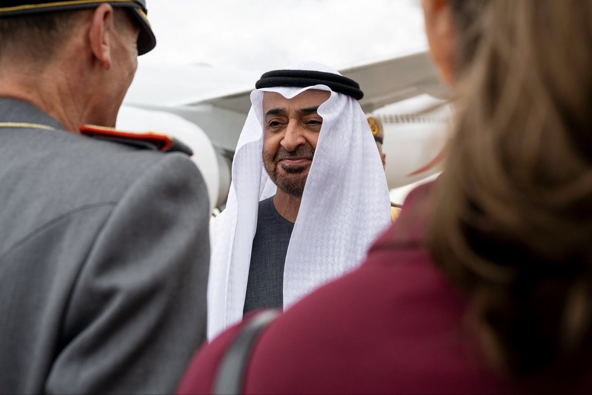 SaifAlkinddi's tweet photo. UAE President Arrives in Germany for State Visit
🇦🇪🤝🇩🇪
#UAE #Germany #MohamedBinZayed #Diplomacy #InternationalRelations https://t.co/vtdmAYCZ7x