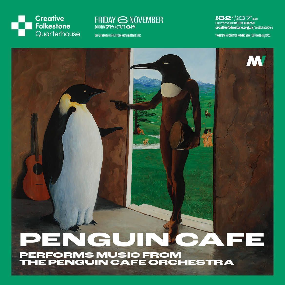 MeltingVinyl's tweet photo. Penguin Cafe performs music from The Penguin Cafe Orchestra at Quarterhouse, Folkestone on Friday 6th November.
Melodic instrumental pop absorbing influences of folk, minimalism &amp; world music.
Join us:
https://t.co/9O2ymnWijR https://t.co/SRovOaVMLK