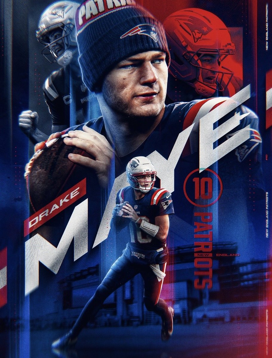 designedbystef_'s tweet photo. NFL QB Series post 5/5: Drake Maye - New England Patriots 🏈

Collab with my guy @Spitzdesigns 

Gonna be a great NFL season🤩 https://t.co/416WSyEfT1