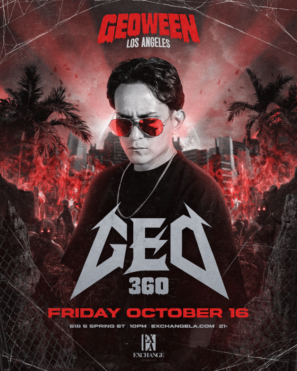 ExchangeLA's tweet photo. Geoween. Exchange LA. 360º Set. October 16th.

Tickets: https://t.co/rI9g2Javcz https://t.co/w0ZbM1cIOE
