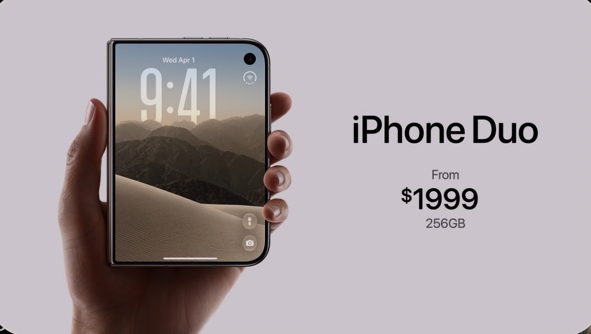 PopCrave's tweet photo. iPhone Duo starts at $1,999, pre-orders open October 16. #AppleEvent https://t.co/s5HzCaGX4Y