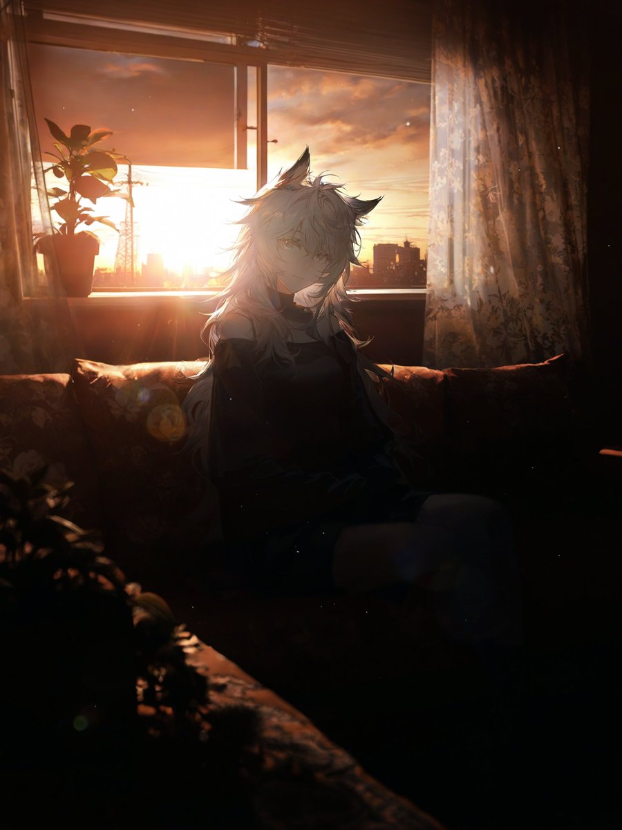 Kyzen6mhr's tweet photo. Lappland enjoying the sunset.
#Arknights #Lappland #アークナイツ https://t.co/ea8woQtWc6