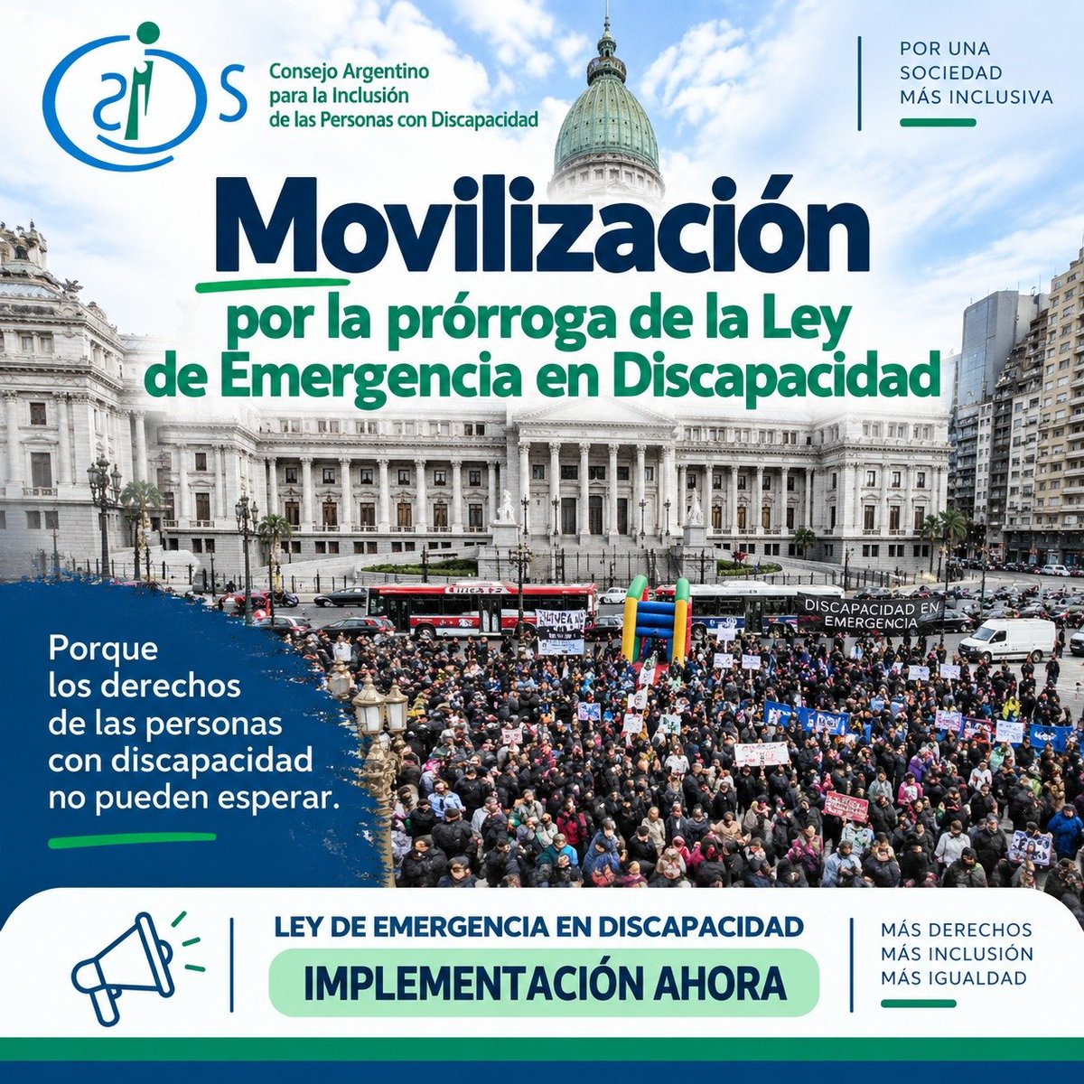caidis_web's tweet photo. 9/9 Movilización por la prórroga de la Ley de Emergencia en Discapacidad
Una vez más #Caidis presente en la marcha frente al Congreso! https://t.co/6S8Z0IdtiN