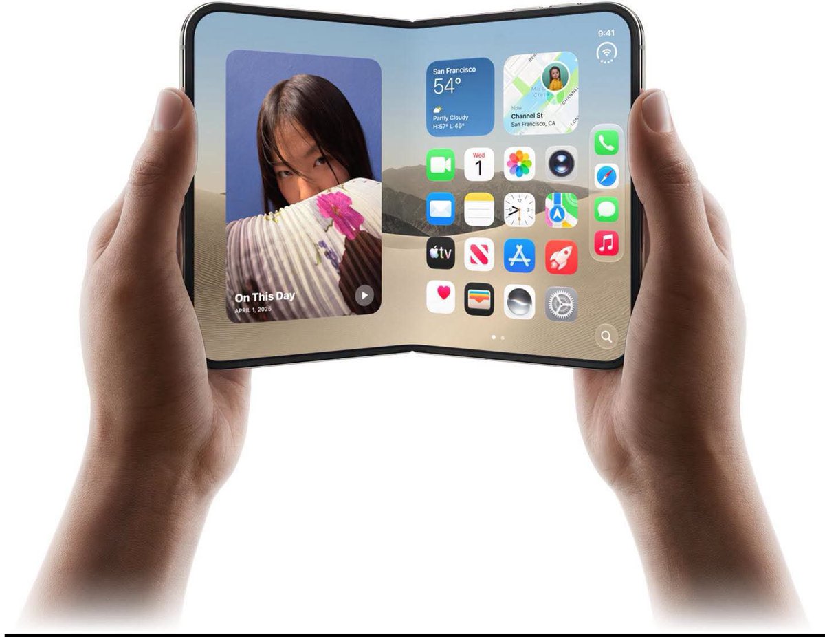 drnasirkhan1290's tweet photo. #Breaking : Apple launched Iphone Duo a passport shaped foldable iphone. Price starting $1999.
#apple #iphonedue #iphone18 #foldableiphone https://t.co/rz2PqDzVMf