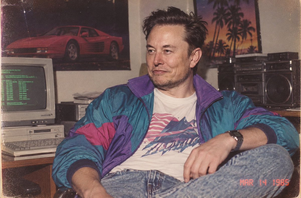 Harry5k8r7's tweet photo. POV: It’s 1985 and the future hasn’t happened yet. 😎📼 @elonmusk @grok    

 #80s #1980s #Retro #Vintage #Nostalgia #Throwback #RetroStyle #80sStyle #OldSchool #VintageVibes #Aesthetic #AIArt #AIGenerated #RetroPhotography https://t.co/95AXV1yfW8