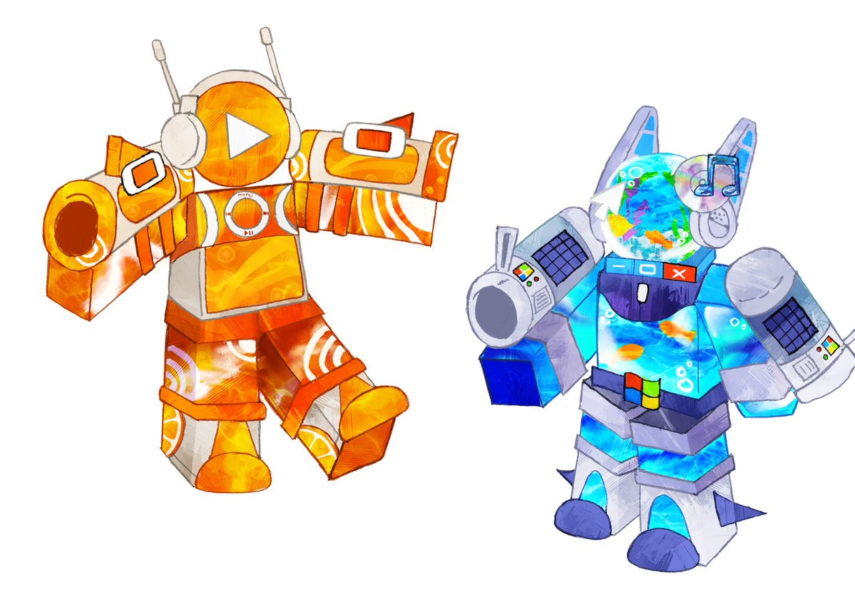 javelelel's tweet photo. Killdroid skin concept art I’ve made !! Inspired by frutiger aqua and d0rfic ,, tell me if you want more! #dieofdeath #roblox #killdroid https://t.co/wpwjxnGFcR