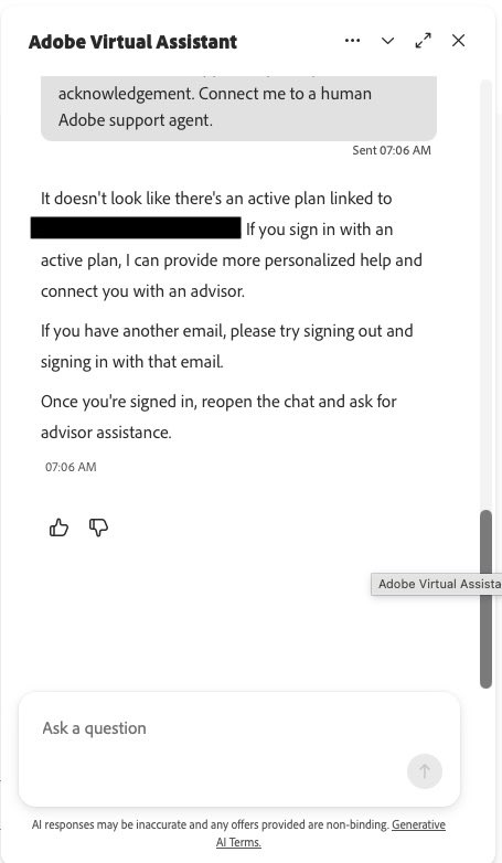 matsalek's tweet photo. @AdobeCare Please help with a Behance restriction. Messaging is disabled, blocking replies to applicants from a closed freelance listing. Two support forms and an email received no acknowledgement; chat denied human help without a paid plan. Please arrange manual review. @Behance https://t.co/GdOk05RWss