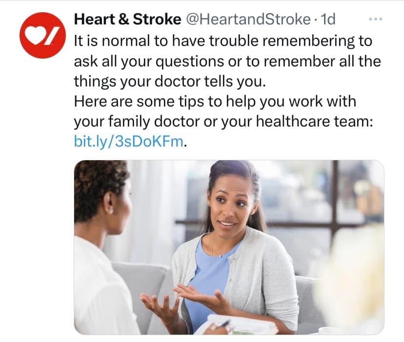 ChristinaStuwe's tweet photo. Hi everyone! I took time off for the summer &amp; now I’m back with school having started again. Speaking of starting it’s important to remember to ask ur Dr all of ur Q’s when concerned about a #health issue &amp; don’t be afraid to record ur meeting to review later. bit.Iy/3sDoKFm. https://t.co/2aS79tPhJ9