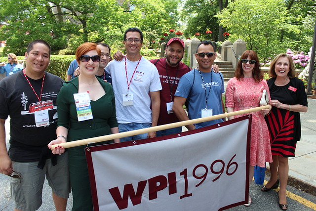 WPI's tweet photo. Class of 1971? 1996? 2013? Can you find your year in these photos? 🎉

These class banners are from Alumni Bridge Crossing, one of the many ways WPI alumni come together and celebrate their reunion each year at Homecoming.

What year did you cross the bridge? 👇 https://t.co/G1e2XsWvce