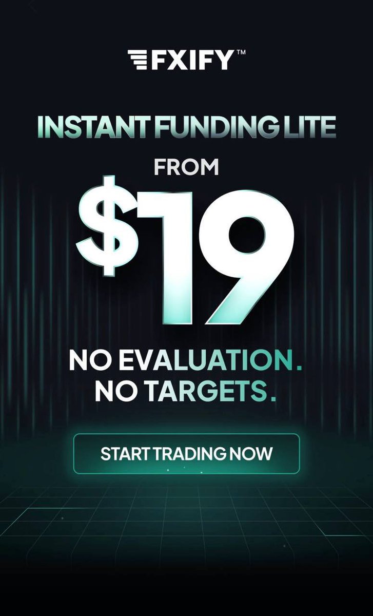 tradewithjamesX's tweet photo. Looking for a simple way to get funded? 👀

@fxifycom FXIFY Instant Funding Lite starts at just $19.
✅ No Evaluation
✅ No Targets
✅ Start Trading Now

Time to put your strategy to work. 📈🔥 https://t.co/2EA0027ZEt