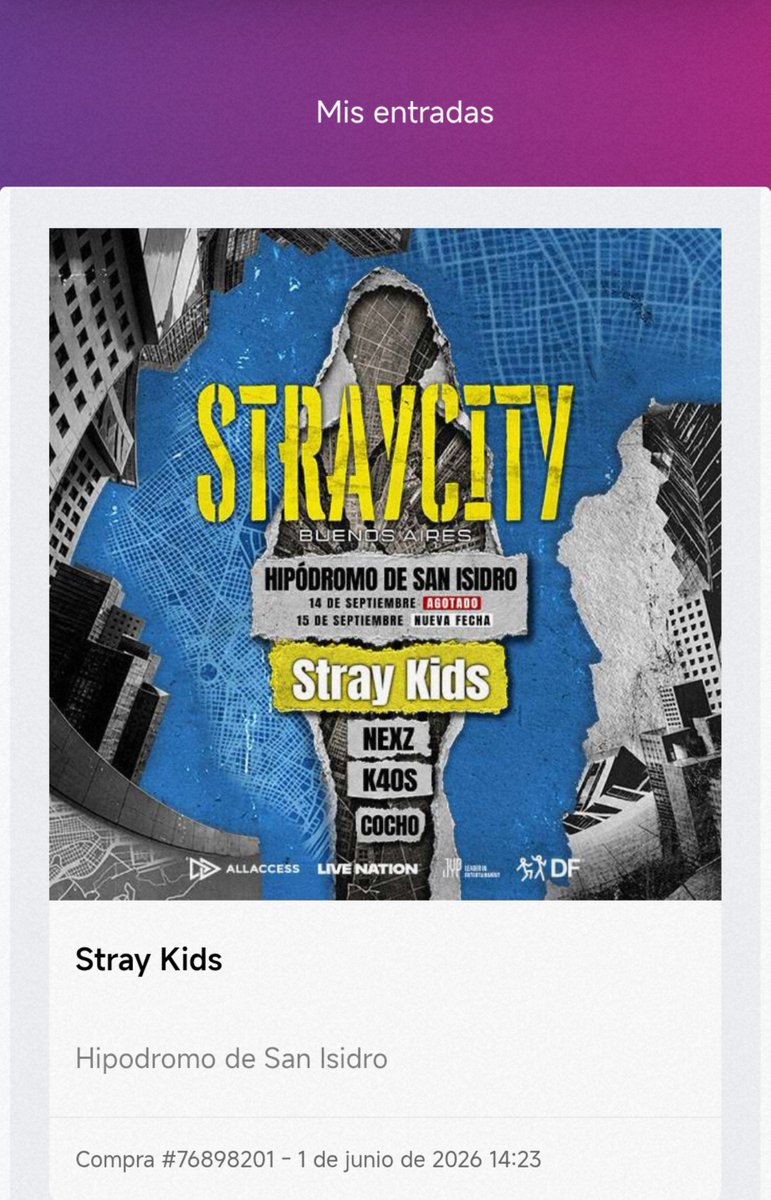 LuQuiinteros's tweet photo. Vendo dos entradas para ver a stray kids campo general para el 15
Las vendemos porque no conseguimos pasajes 😞 #straykids https://t.co/Qj2LxS8npU