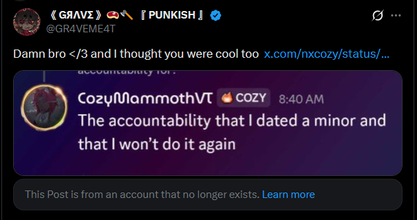 LysanderVT_'s tweet photo. so @NxCozy just deleted his twitter-Account, but he will have to face the consequences of his actions regardless.

his twitch is still there, though...~
https://t.co/6Go4o5KBwf https://t.co/39VphpWrlw