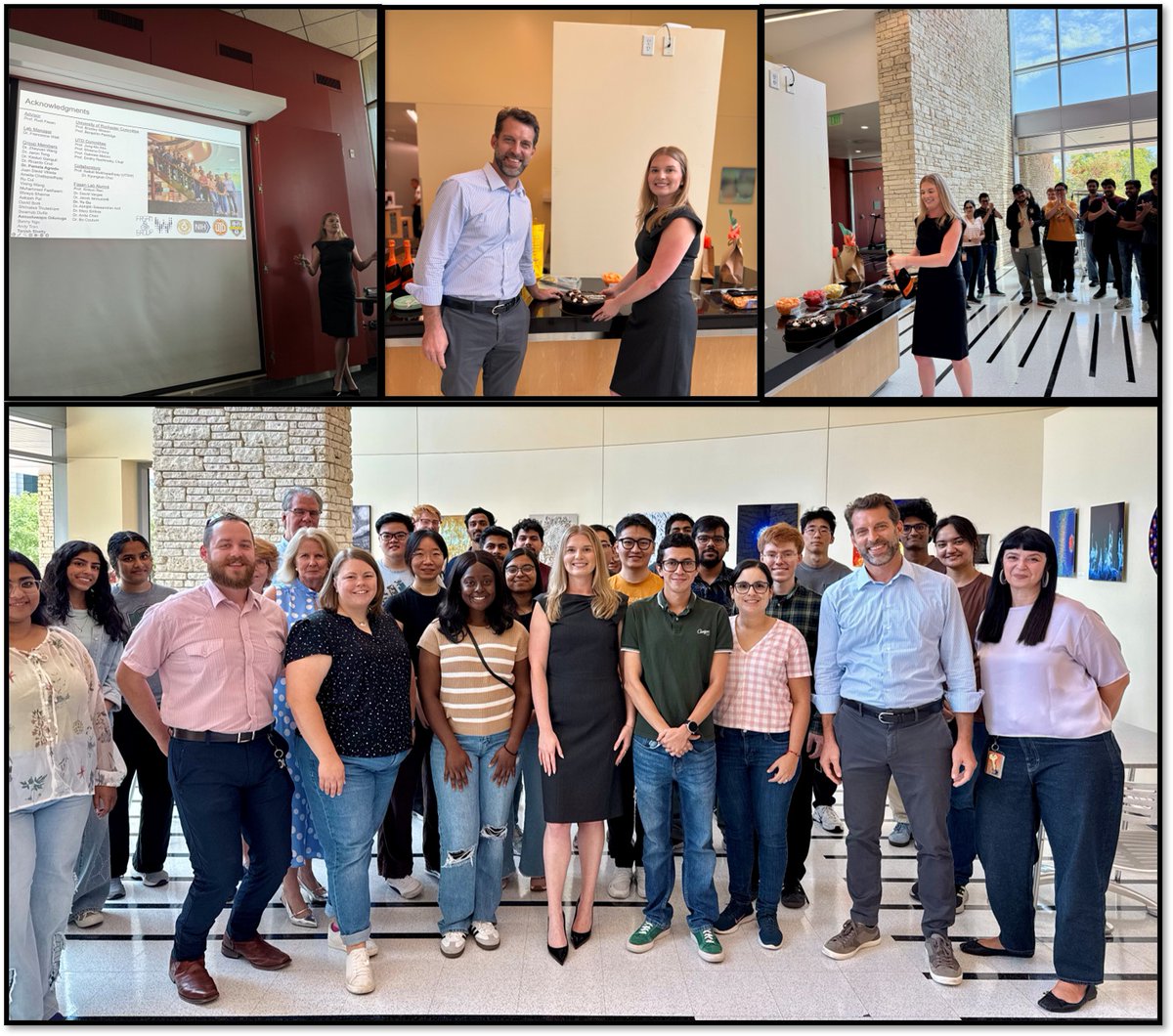 FasanLab's tweet photo. Congrats to now Dr. Michelle Hendricks on earning her PhD degree! 🎓👏 Michelle has led excellent research on macrocyclic peptides for therapeutic applications and been an invaluable member of our lab! Best wishes for your new job at MSD. We’ll miss you, Michelle - go shine!🌟 https://t.co/eVbIDB1pvy