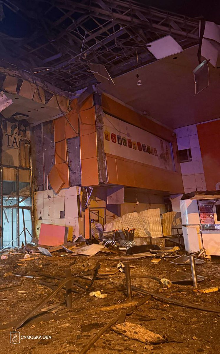 andrii_sybiha's tweet photo. Russia deliberately attacked a shopping center in Sumy. At least two people have been killed and 20 injured.
A strike on a shopping centre is a conscious choice of target. Russia knew where it was sending this drone and what the consequences could be. Moscow is demonstrating that it is prepared to keep killing civilians openly, in broad daylight, because it still believes the world will absorb every new Russian atrocity, condemn it, and move on.
That belief is becoming one of Russia’s weapons. It has to be destroyed.
Russia must see a direct connection between every attack on Ukrainian civilians and a stronger international response, which should include more capability for Ukraine to close its sky, more restrictions on Russia’s ability to build weapons, and greater pressure on the resources that finance its war.
The message after Sumy cannot be only expression of concern. It must be that every new Russian attack makes Ukraine stronger and Russia weaker.
Every Russian attack must be answered by reducing Russia’s ability to launch the next one. This is how we stop the cycle of terror.