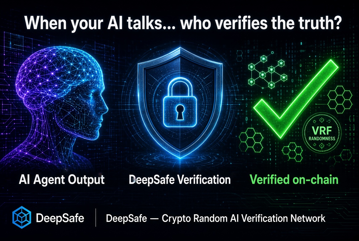 OnlySpeedtechs's tweet photo. AI agents are powerful… but only if you can trust what they say.

That’s why I made this for @DeepSafe_AI — a Crypto Random AI Verification Network that uses advanced crypto (Ring VRF + more) to verify data on-chain and off-chain.

No more black boxes.

#DeepSafe
@DeepSafe_AI https://t.co/CAfZm7G59B