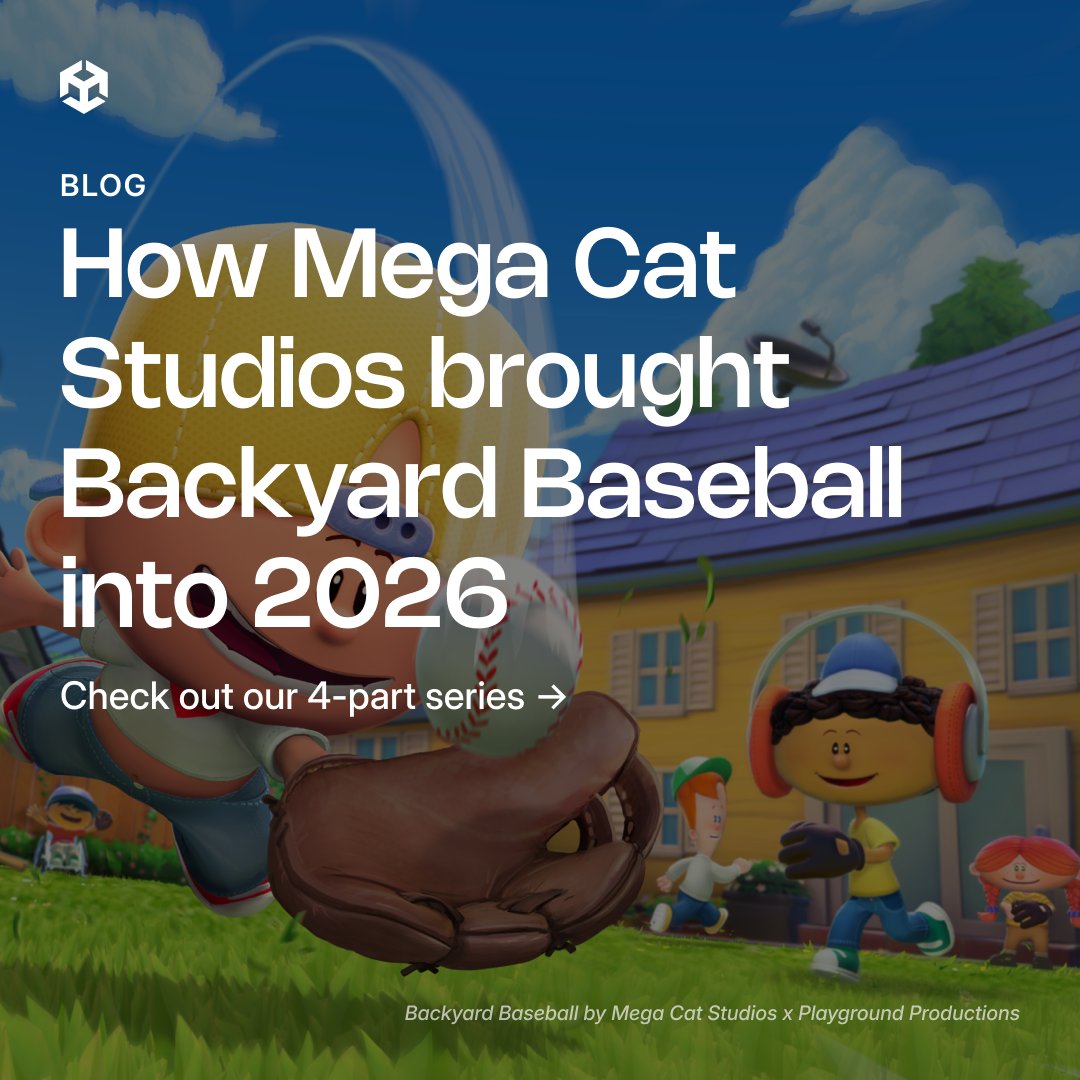 unitygames's tweet photo. How do you take a classic game and build it anew for modern devices? ⚾

@megacatstudios breaks down how they brought Backyard Baseball to life, from lean Unity architecture and event-driven input to 3D rendering at scale.

🔗 Read the full series breakdown: https://t.co/IMNmrQfFxx

#MadeWithUnity | @_BackyardSports
