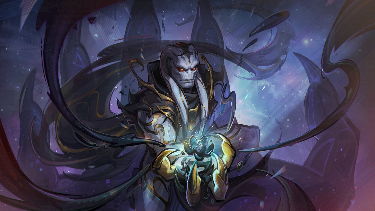 mmmmmmmmiller's tweet photo. ‼️ LORE: SEASON 10 (6/6)

As a decisive blow is about be landed upon All-Black by our trio of heroes, Gorr refuses to let die alone what he has come to view as the last member of his family, and he throws himself in the path of the attack. As the light in his vision subsides, he is left in the Un-Beyond, faced down by the Eventuality. Instead of judgment, he is met with an offer to return to life as a King in Black, a being tasked by the Celestials to maintain balance in the multiverse. The Eventuality tells Gorr of the futility of a quest to kill gods and leave the living realm to mortals, as their desire and belief will inevitably give rise to new gods. But is the task of a King in Black not unlike Gorr's God Butchery, using the Living Abyss to purge cosmic evils? Finally, it is the promise of new life for All-Black that cements Gorr's acceptance of this proposal. Though he remains skeptical of the Eventuality's godlike words, he will see their truth in time.

Gorr awakens on Klyntar, surrounded by Knull's creations. The descendants of All-Black. Symbiotes. And if fate has seen that he prune the cosmic garden, then he will start with the heads of those who threaten his newfound family. Black Winter. Mikaboshi. Oblivion. Maybe a Divine Destroyer isn't so different from a God Butcher after all.
#MarvelRivals