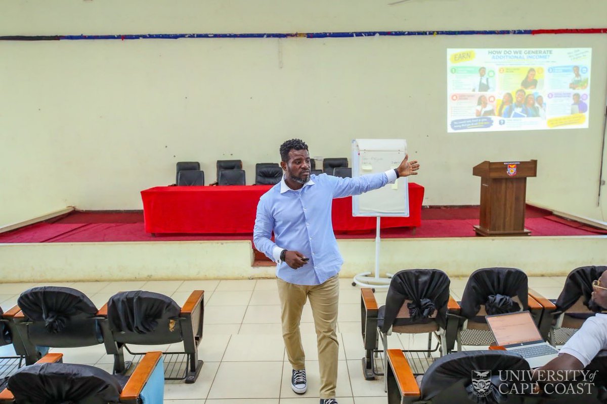 TAGDev_UCC's tweet photo. Day 3 of the TAGDev 2.0 Scholars’ orientation at UCC focused on Personal Finance and Human Rights in a Dynamic World.

Dr. Edward Nii Amar Amarteifio, Director of D-Hub led the Personal Finance session while Dr. Elijah T. Yin of the Faculty of Law presented on  the Human Rights. https://t.co/RvmfTWnJWx