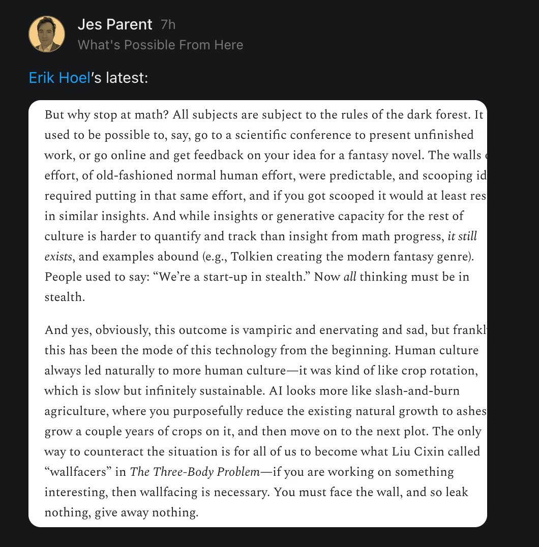 JesParent's tweet photo. Hoel on Wallfacing:

(Yet, I think there are some importance to doing otherwise, too...) 

https://t.co/k7cvCSUAMo https://t.co/79RQBcX2Hl