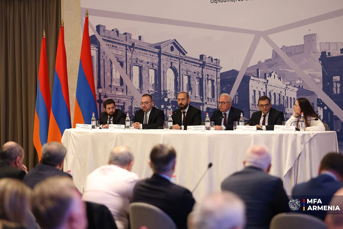 armembcan's tweet photo. On August 28–30, Ambassador @HaAnahit participated in the Annual Conference of the Heads of Diplomatic Missions Abroad and the MoFAIT Central Apparatus of 🇦🇲#Armenia, held in 📍Gyumri.

#DiploWeek #TradeDiversification #Armenia #Diplomacy https://t.co/RYzkPr5o3y