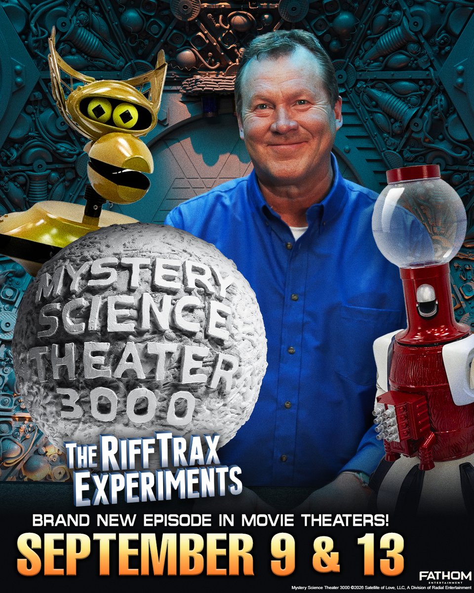 RegalMovies's tweet photo. MST3K: The RiffTrax Experiments – Sting of Death is showing at Regal TODAY and SUNDAY ONLY.

🎟️: https://t.co/j86YF4JPlT https://t.co/8gGeLN4jN8