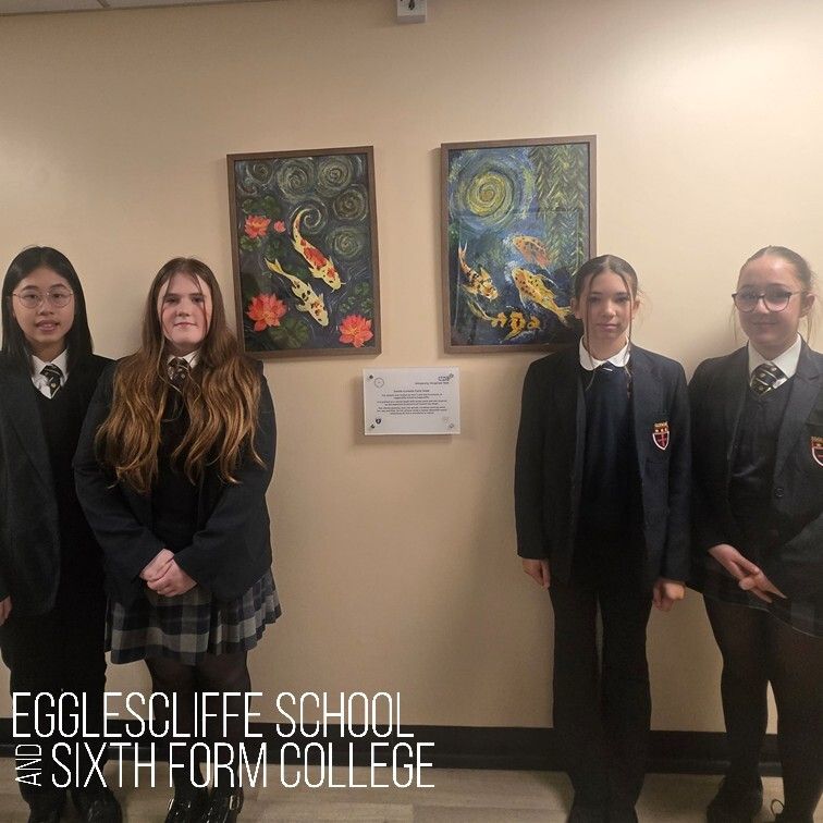 EgglescliffeSCH's tweet photo. ✨ 'Light Finds Its Way Through' ✨& ✨'Gentle Currents Carry Hope' ✨
We are immensely proud of our students, whose beautiful artwork now has a permanent home in the Snowdrop Suite at North Tees Hospital.
💙🎨
#EgglescliffeSchool #ArtWithPurpose #StudentSuccess #NHS #NorthTees https://t.co/50ESLAX17l