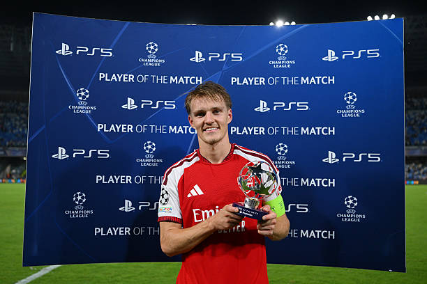 VipArsenal's tweet photo. Martin Odegaard. Player of the Match. https://t.co/ro39usvlRI