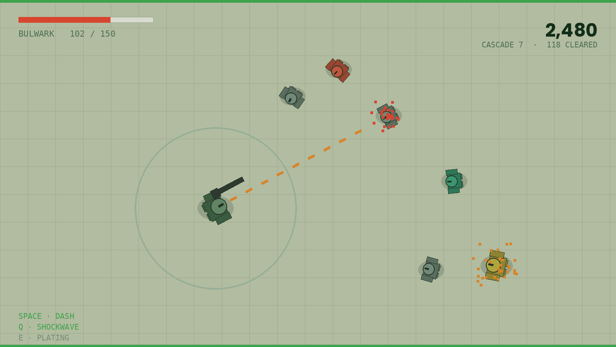 Reevewrld's tweet photo. Introducing REEVE.

Everyone sells the token and promises the game. I built the game first.

The demo is live now — free, no wallet, no extension, no sign-up. Pick a callsign and you're in.

Top-down 3D arena shooter. Two disciplines: Bulwark is slow and armoured behind a scattergun, Lance is fast and fragile behind a rail that punches through ranks. Four enemy types, each with a tell you can read. Six arms, from a field knife to a slug gun. Nothing assists your aim.

HOW TO PLAY
→ Desktop: WASD move · mouse aim · hold click to fire · space to dash · Q and E for abilities
→ Phone: drag to move · tap an enemy to fire on it
→ Survive the cascade. Pick one upgrade every second wave.

Plays on phone and desktop, and your progress follows your callsign — start on your phone, pick it up on your laptop.

5,000 on-chain reeves. Every trait cosmetic. No pay-to-win, ever — a gold plate hits exactly as hard as a grey one.

The whitelist can't be bought or farmed. Reach level 5 in the demo. That's the whole requirement.

Roadmap: demo → snapshot → mint → full game goes live → token last, once there's an economy for it to settle.

https://t.co/Xq5DnKRo2K