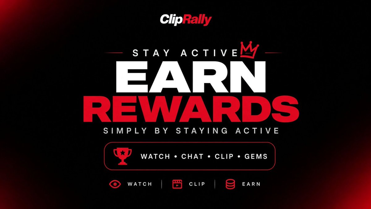 cliprally's tweet photo. You can earn rewards on ClipRally simply by staying active.

👀 Watch streams
💬 Jump into chat
✂️ Clip &amp; share
💎 Catch Gem Rains
🏆 Move up the leaderboard

#ClipRally #Streaming https://t.co/WDhAng4B6x