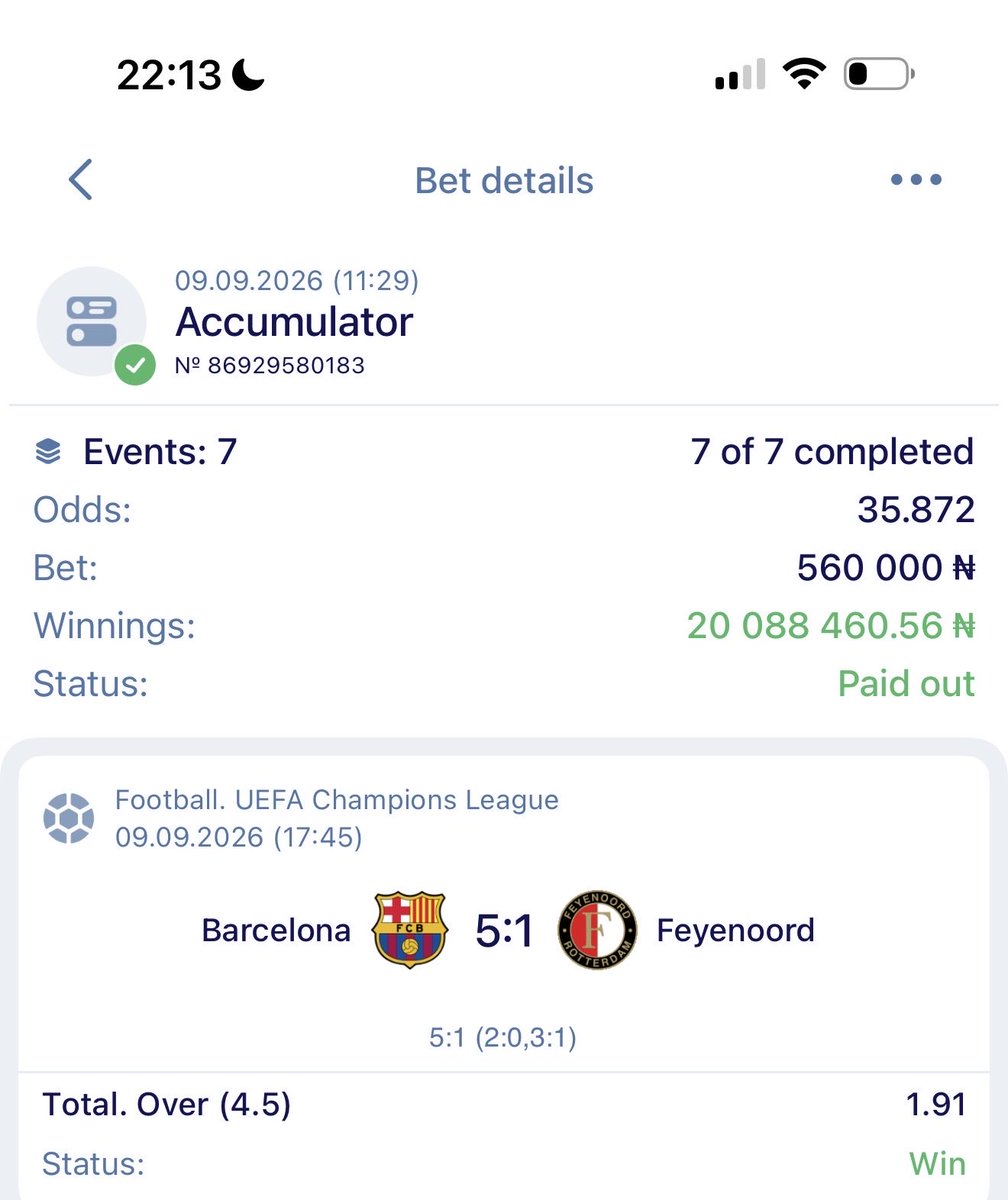TalentedFBG's tweet photo. 20 million Naira boom 💥 

Drop your winning ticket  

Congratulations 

10m boom yesterday 
20m boom today https://t.co/jXg8cCjuby