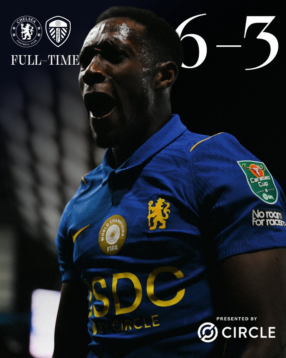 drtkr1's tweet photo. 🚨 FT: CHELSEA 6-3 LEEDS! 🔵🔥

What a comeback! 😮‍💨💙

An important win — not just because of the incredible turnaround, with substitute goals from Cole Palmer (x2), Pedro Neto, Danny Welbeck and Valentín Barco, but also because Chelsea remain in the fight for another piece of silverware while giving valuable minutes to the fringe players.

Morgan Rogers was outstanding off the bench, registering three assists. 🎯🎯🎯

Into the fourth round of the Carabao Cup! 🏆🙌

#CFC #ChelseaFC #Chelsea #KTBFFH #COYB #Blues #ChelseaFans #CarabaoCup #LeagueCup #ChelseaNews #ChelseaArmy #LondonIsBlue #ComeOnChelsea #BlueIsTheColour