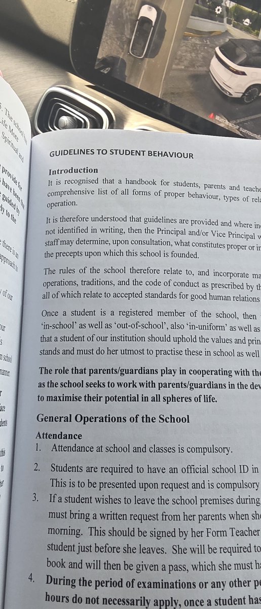 ricardodallen's tweet photo. RULES ARE RULES UPDATE: Daughter started high school today and sure enough, I picked up the Rule book and studying every line. I will know them, comply with them and challenge them through the appropriate medium if they are in anyway a concern. 

Quick question to the friends and folks challenging school rules, is this worth reading or should I just ask my daughter to ignore them? 😃

Anyway, one thing that stuck out on page 18 that I encourage parents to follow: 

"The role that parents/guardians play in cooperating with the school is most important as the school seeks to work with parents/guardians in the development of their children to maximise their potential in all spheres of life."

I encourage all parents to support their child this academic year as we work as a community to help students achieve their full potential. 

"Life Abundant More!" 🙏😃