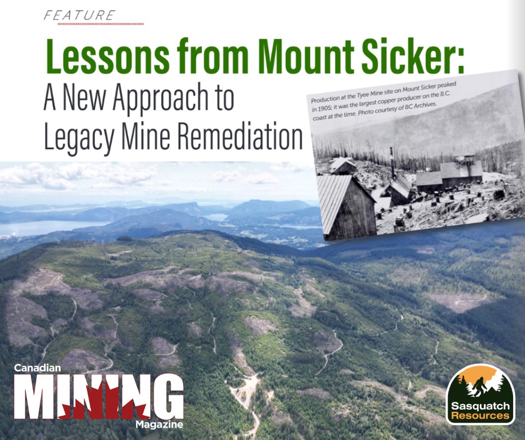 SasqResources's tweet photo. The Fall 2026 issue of #CanadianMiningMagazine 🍁 is now available for free, featuring a closer look at Sasquatch's approach to legacy mine remediation at #MountSicker on #VancouverIsland. Check it out at the link below!
Link to read the full article:
https://t.co/g0OKQR2GvX
@cminingmagazine #SasquatchResources #SASQ #BritishColumbia #Mining #CriticalMinerals #ResponsibleMining #MineralExploration #EnvironmentalRestoration