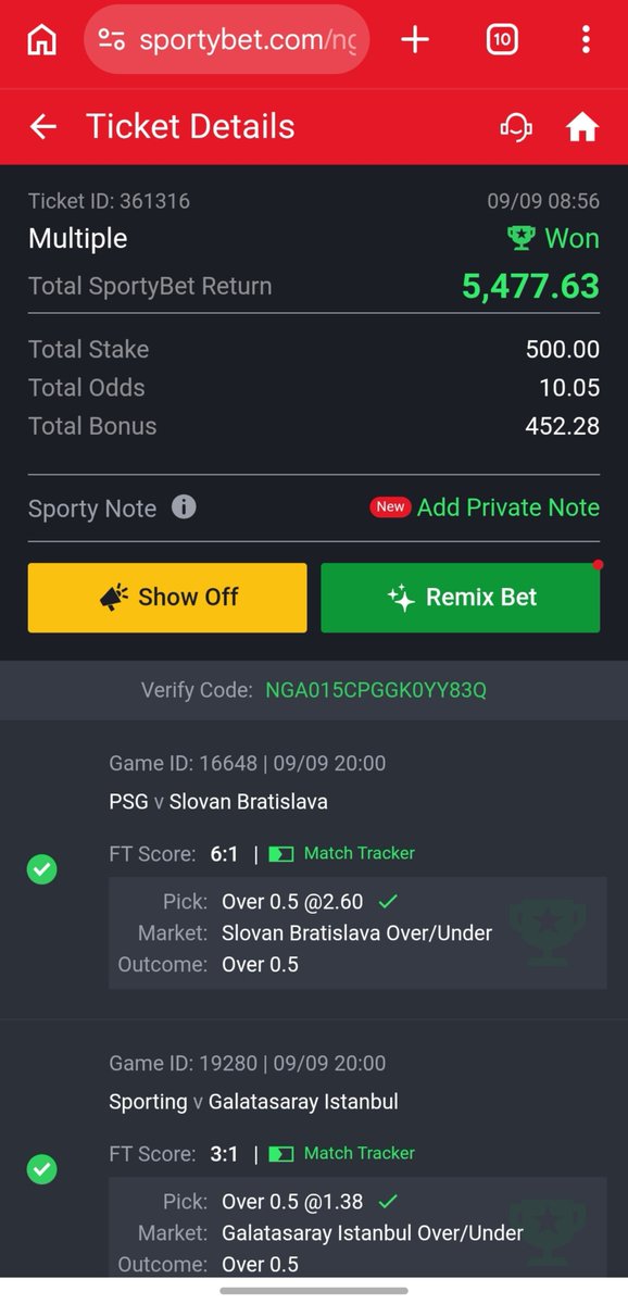 TheCodefic's tweet photo. 10odds won ✅️🏆 https://t.co/J1Y8WH9mfF