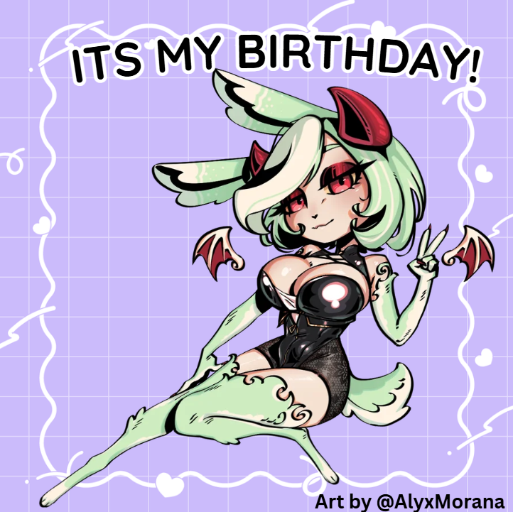 Tibi3D's tweet photo. ITS MY BIRTHDAY TODAY!!!

August SUCKED, and I wasn't even sure if I would be able to celebrate my birthday, but I'm so happy that I powered through everything and that I'm here now! 

I am going to be a bit cheeky and leave my throne here tho: https://t.co/svK8x8GC5x https://t.co/B78uGnFISd